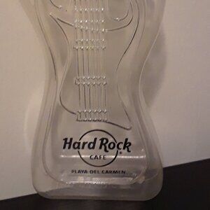 Collectible Hard Rock Cafe Plastic Guitar Drink Glass